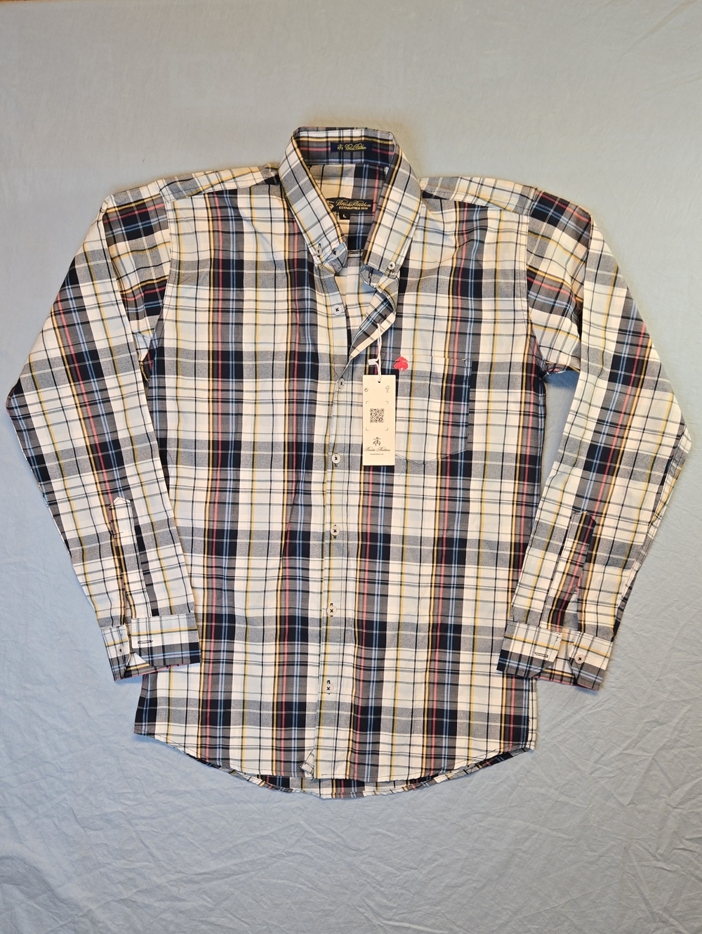 Brooks Brothers Multi Color Plaid Long Sleeve Button Down Casual Dress Shirt
